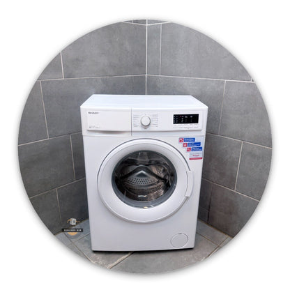 6kg Sharp Waschmaschine ES-HFA6122W2 Slim | 1 Jahr Garantie!