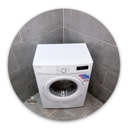 6kg Sharp Waschmaschine ES-HFA6122W2 Slim | 1 Jahr Garantie!