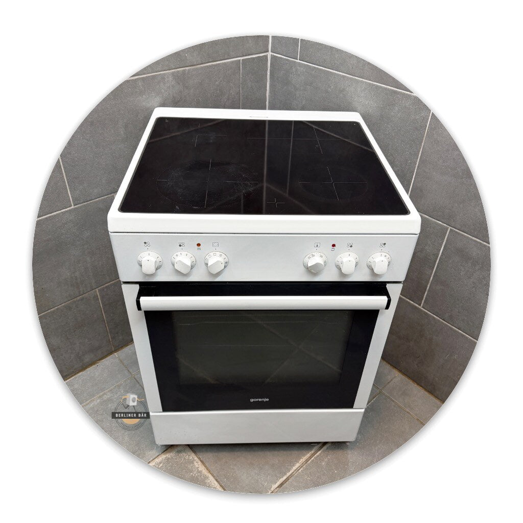 60er Gorenje Elektro-Standherd EC 67120 AW + Ceran/ 1 Jahr Garantie & Gratis Lieferung in Berlin!
