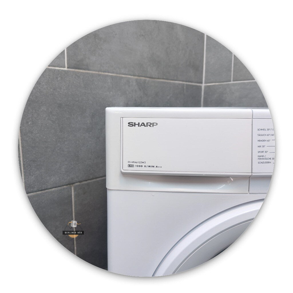 6kg Sharp Waschmaschine ES-HFA6122W2 Slim | 1 Jahr Garantie!